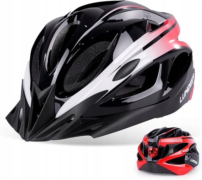 Uniwersalny Kask Rowerowy Lumdeer Z Tylnym Światłem Led Wentylacja Lekki