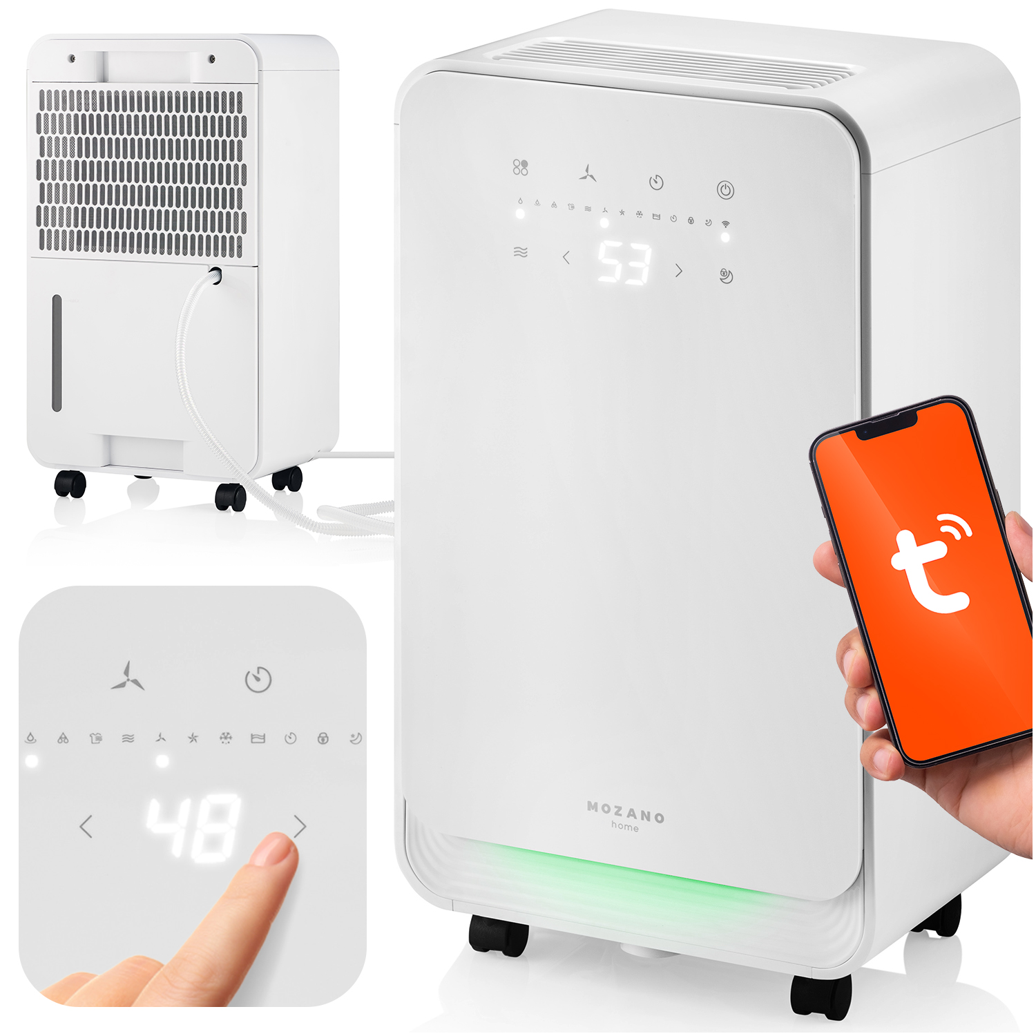 Wifi Osuszacz Powietrza Pochłaniacz Wilgoci Automatyczny XXL 12L/24H Timer