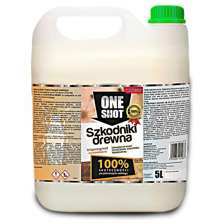 Impregnat do Drewna Korniki Kołatki Spuszczele 5L