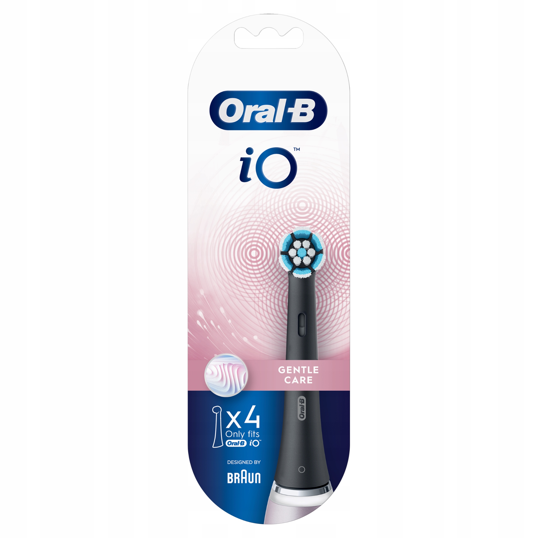 Oral-B iO Gentle Care Końcówki do szczoteczek wymienne czarne, 4 sztuki