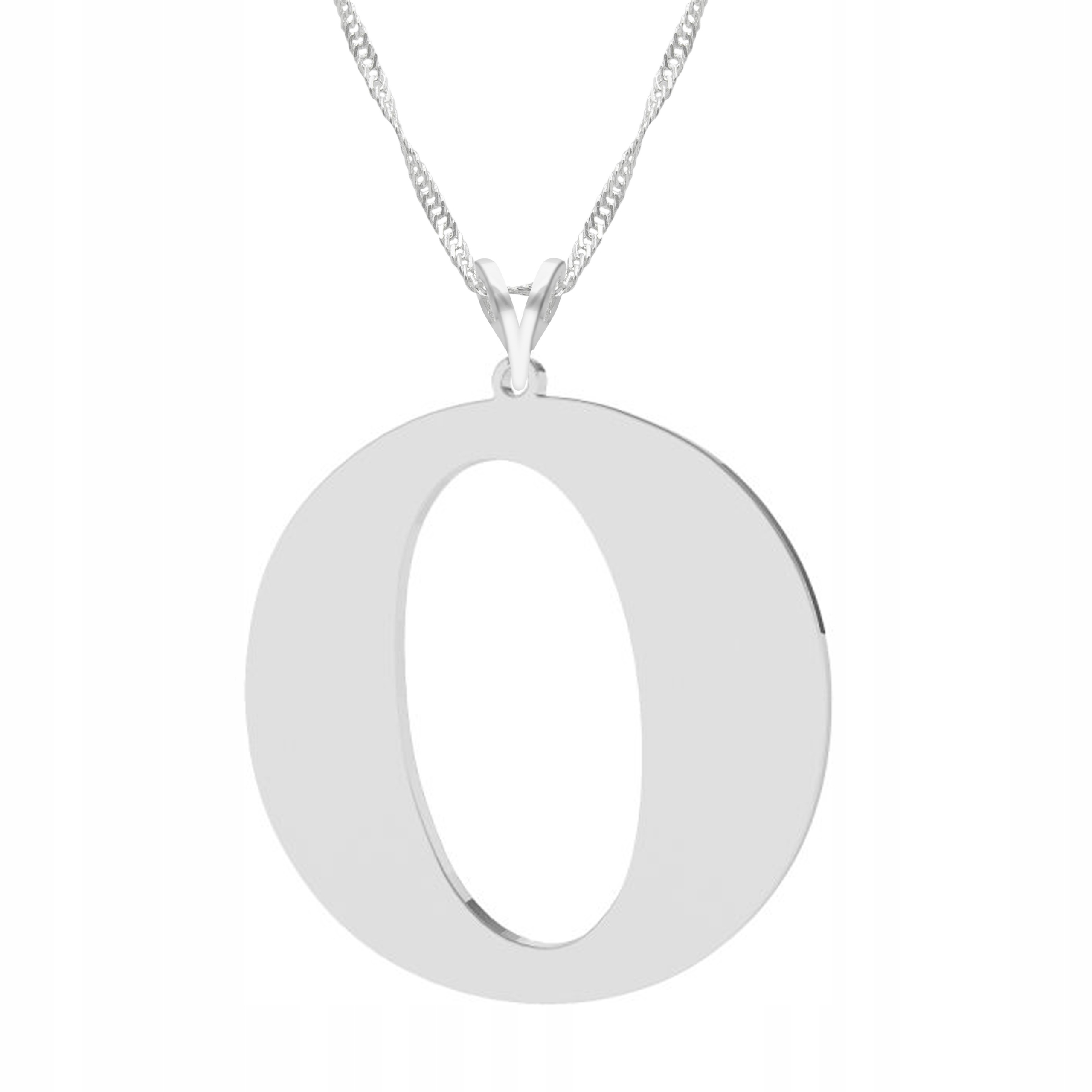 Stříbrný řetízek náhrdelník Ag 925 Velké písmeno O