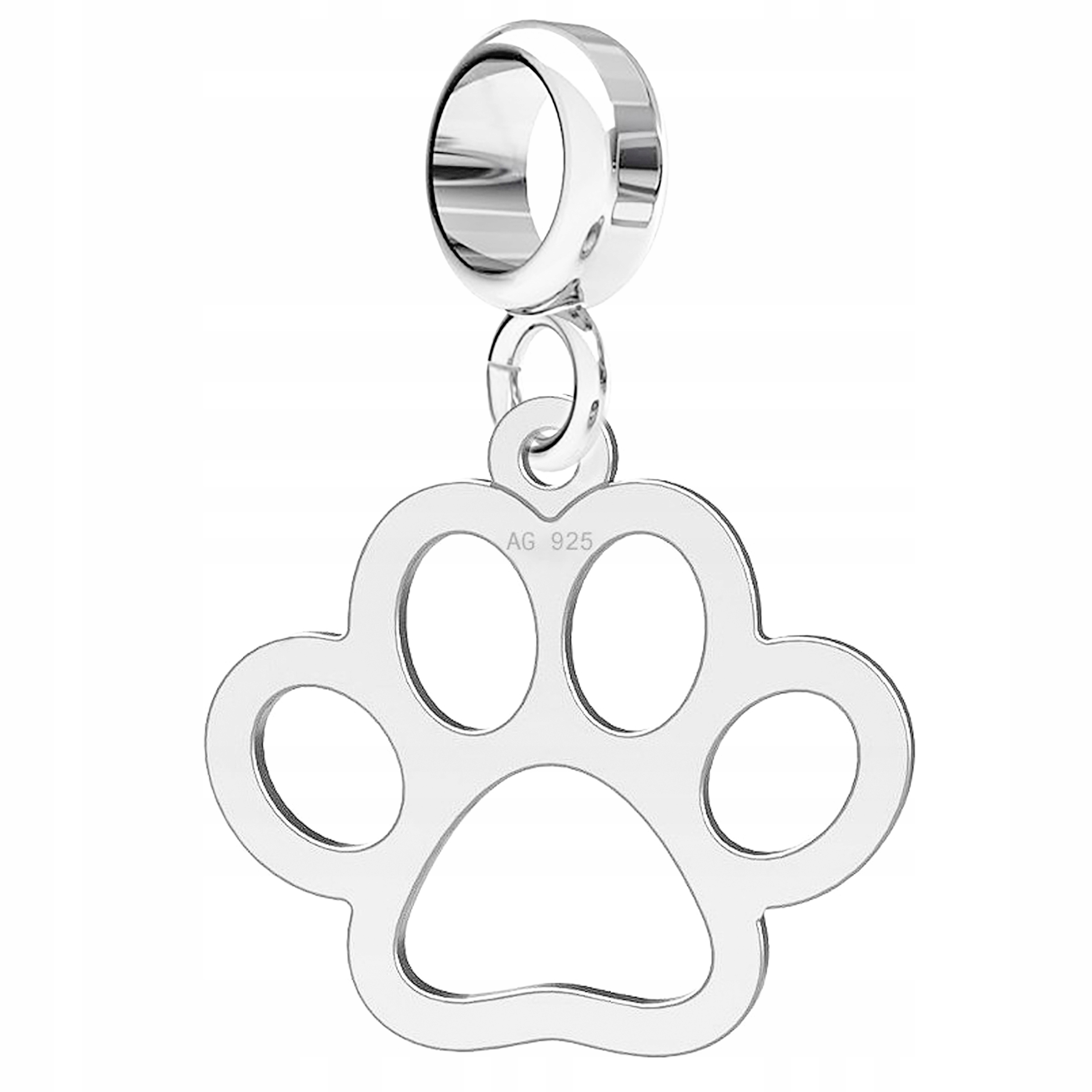 

Charms wiszący Odcisk Łapy Psa srebro 925