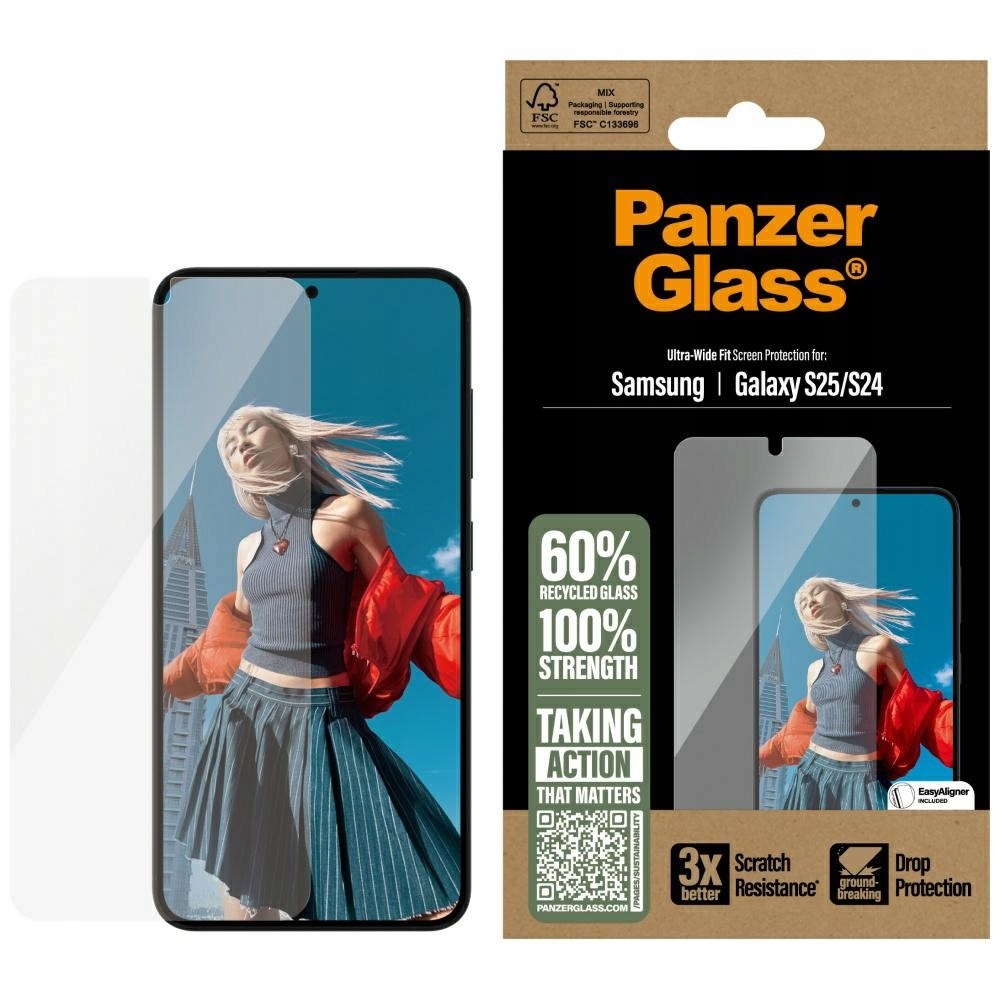 Szkło hartowane PanzerGlass Ultra-Wide Fit do Samsung Galaxy S25