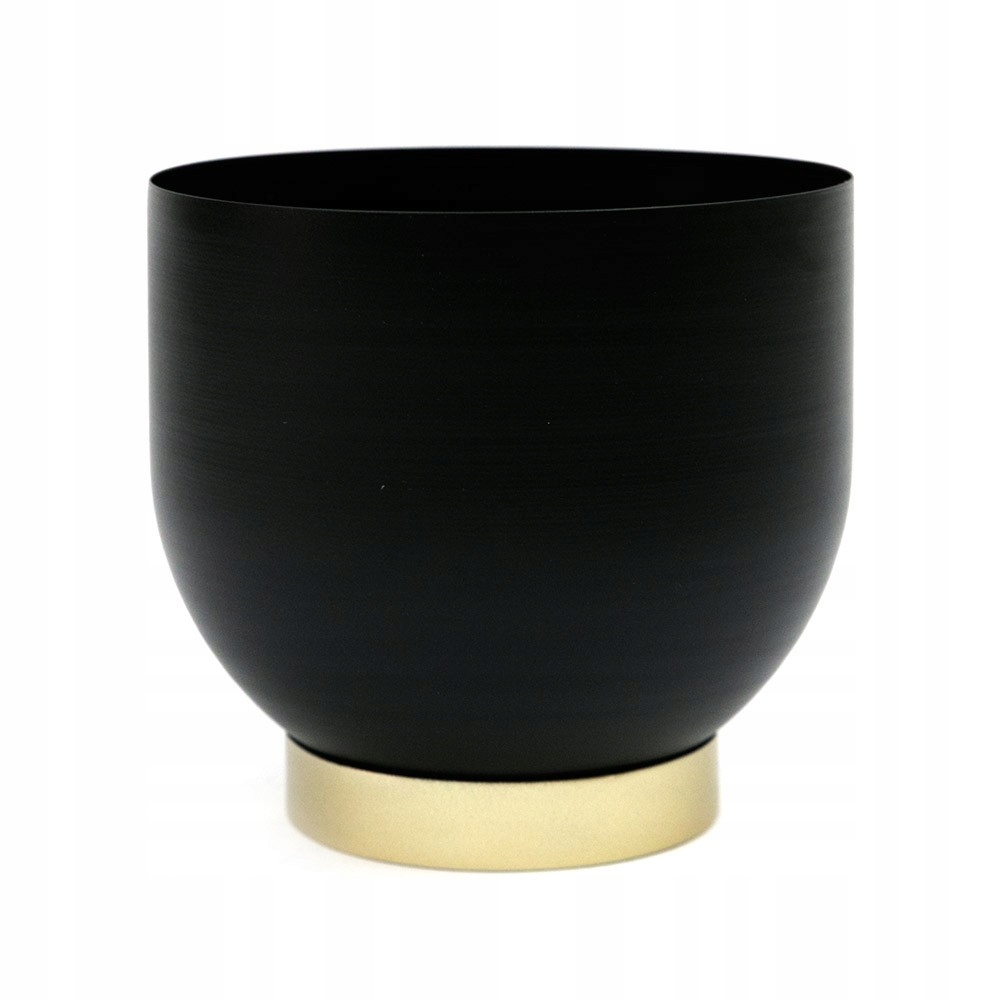 DONICZKA OSŁONKA METALOWA CZARNA ZŁOTA 15x16cm