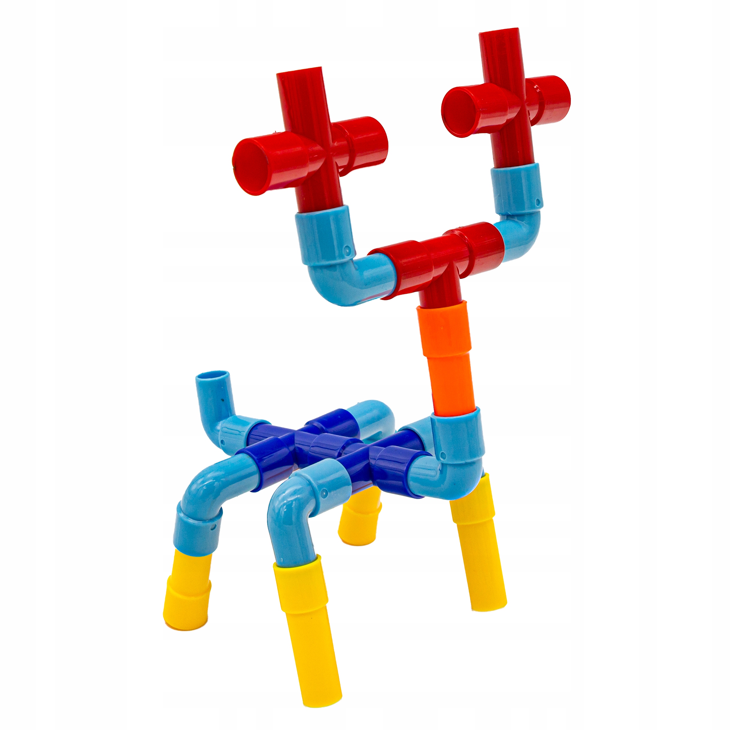 DUŻE KLOCKI Słomki Konstrukcyjne dla DZIECI Kolorowy Rurociąg Rurki 340 El. Rodzaj zestaw