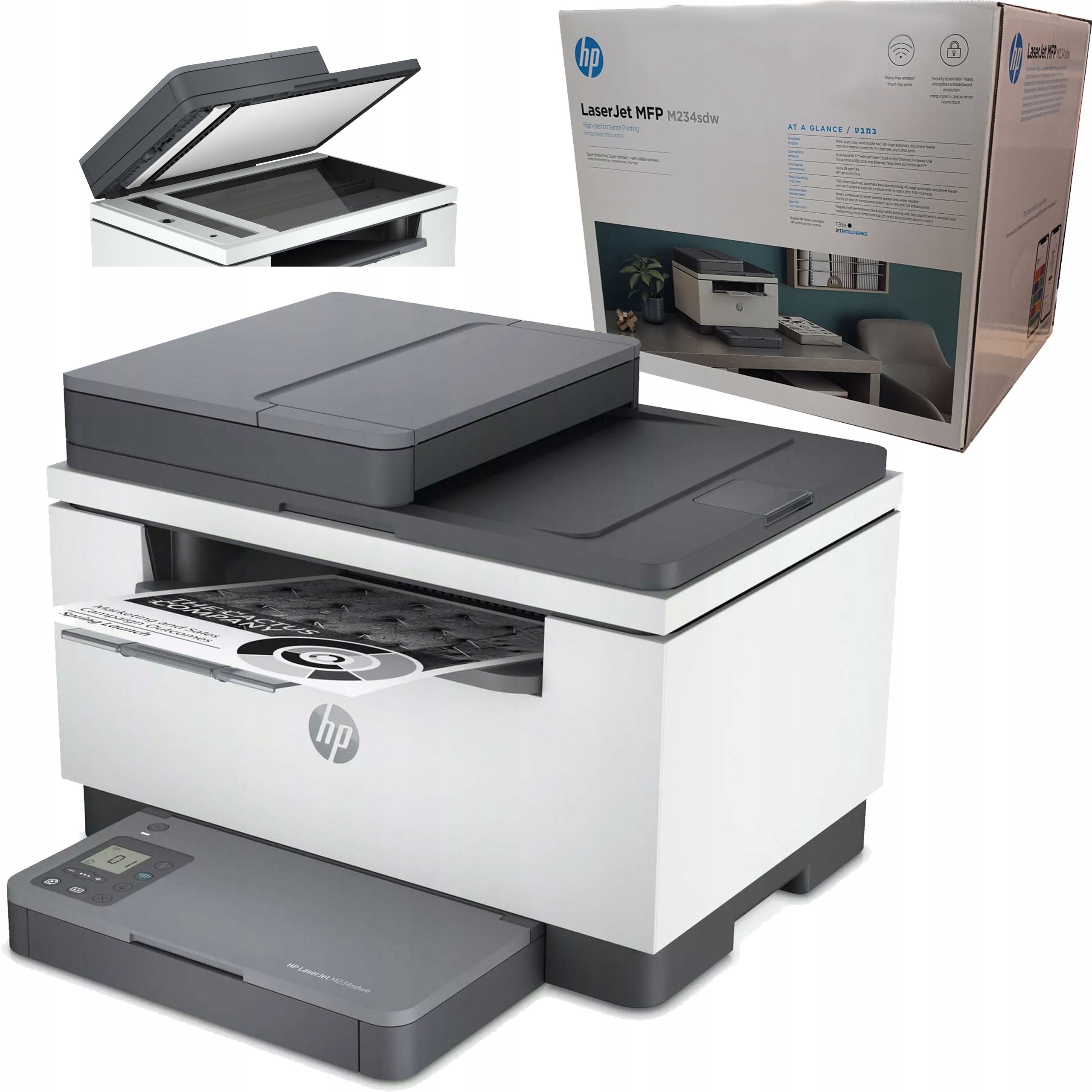 Drukarka kopiarka skaner laserowa Hp duplex wifi Bluetooth 6GX01F M234sdw