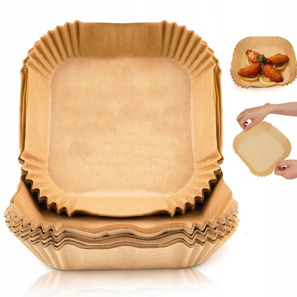 50x PAPIEROWY WKŁAD PIECZENIA FRYTKOWNICY BEZTŁUSZCZOWEJ AIR FRYER WKŁADY