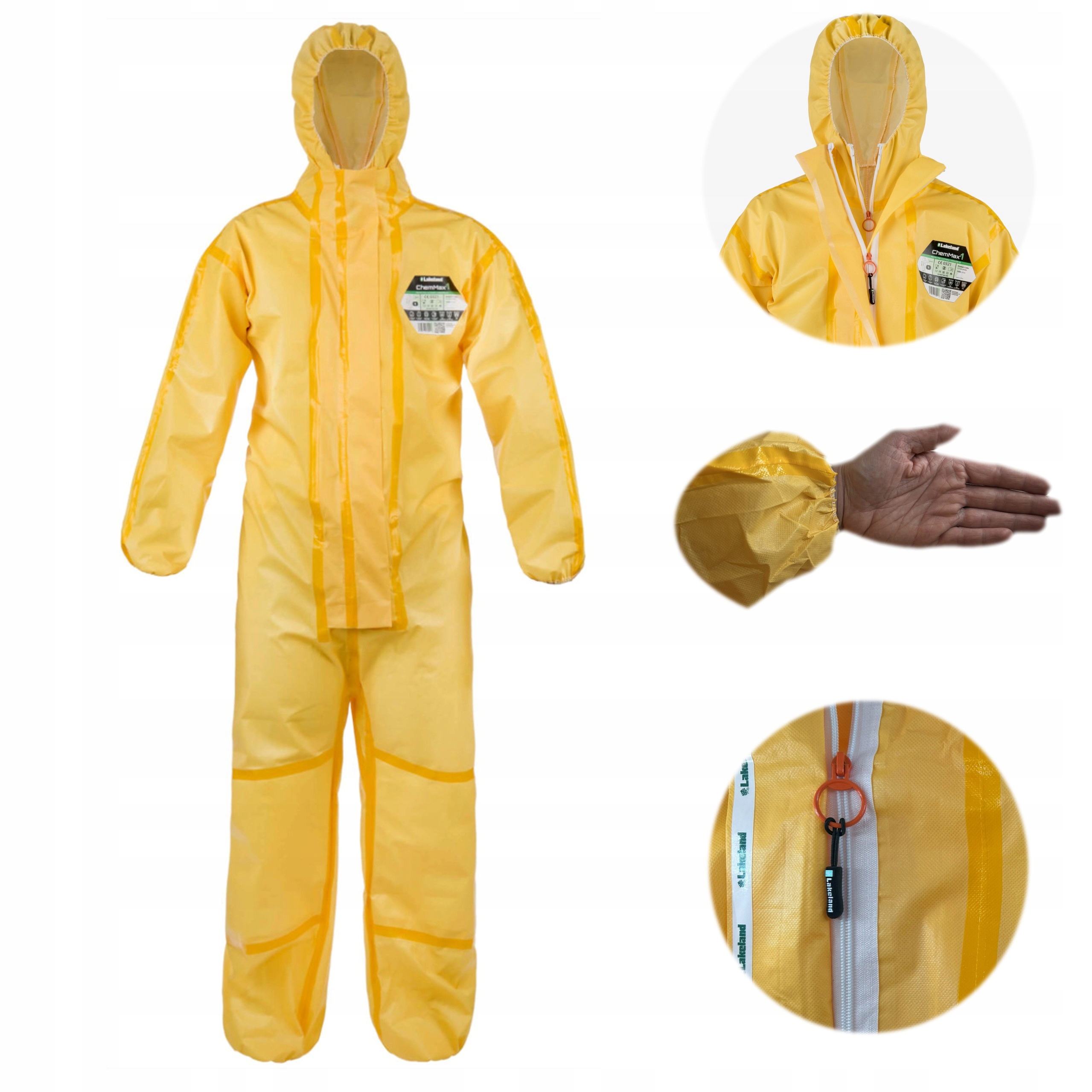 Kombinezon Ochronny Przeciwchemiczny Lakeland ChemMax 1 typ 3/4/5/6 rozm. M