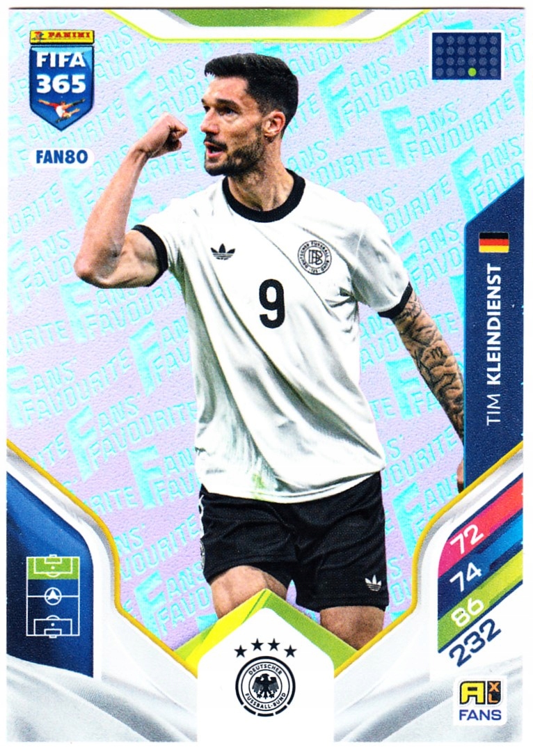 Panini Fifa 365 2026 Fans' Favourite Tim Kleindienst FAN80 Różowy (Pink)