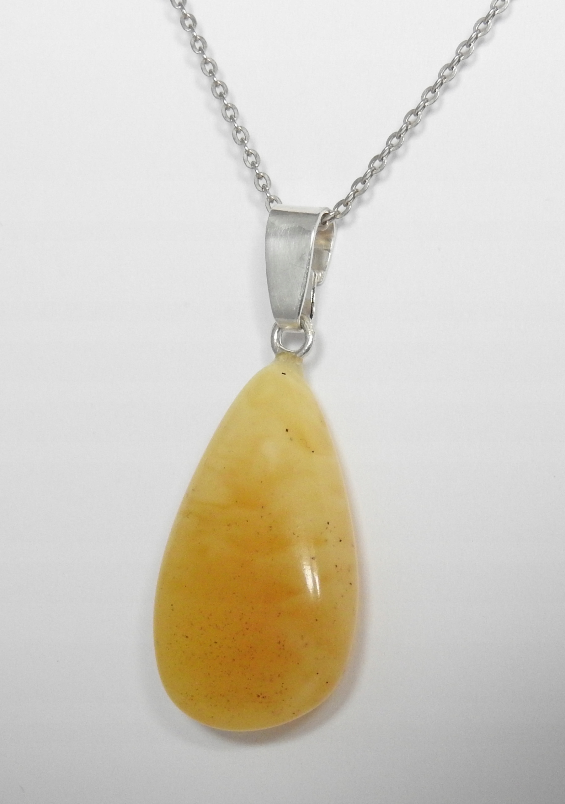 SREBRNA ZAWIESZKA BURSZTYN ŁAŃCUSZEK 50 CM 925 Marka Inna marka