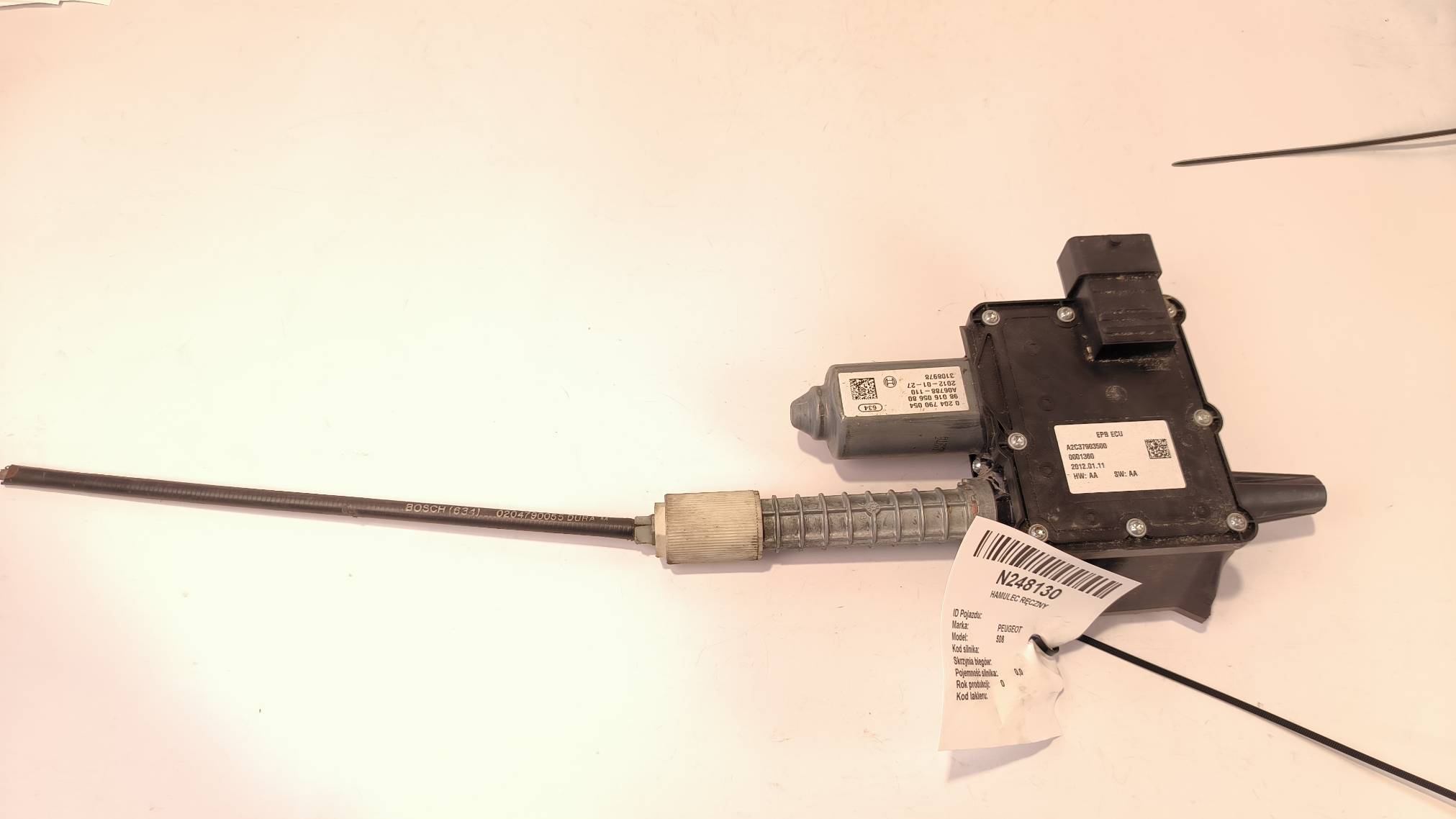 Bremse Hand A2C37903500 PEUGEOT 508