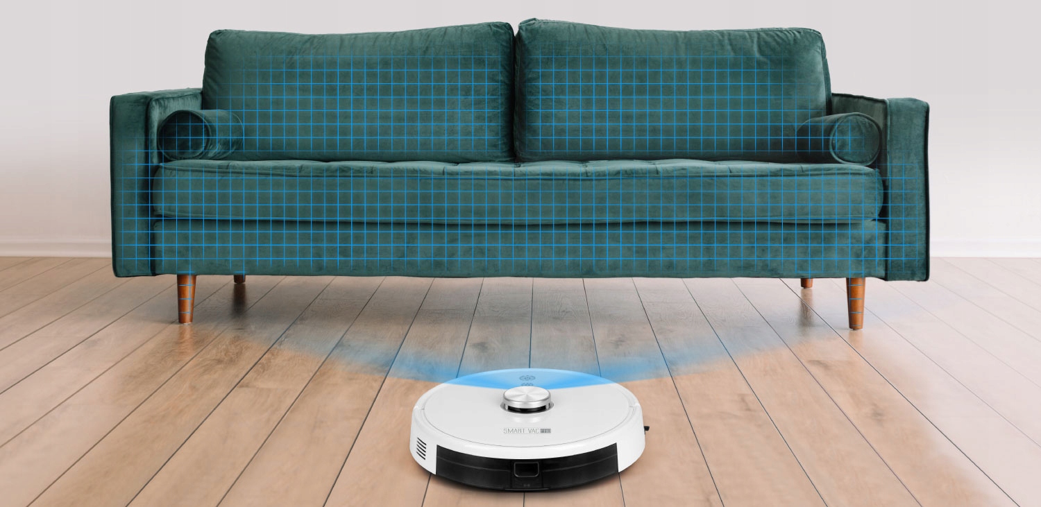 ROBOT SPRZĄTAJĄCY MOPUJĄCY ODKURZACZ WIFI PILOT Moc 48 W