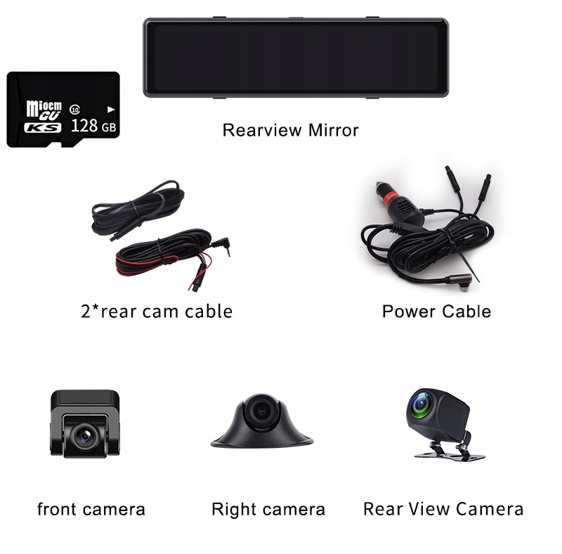 Rejestrator Lusterko 3 kamery Android Auto WiFi Kod producenta 984OIU