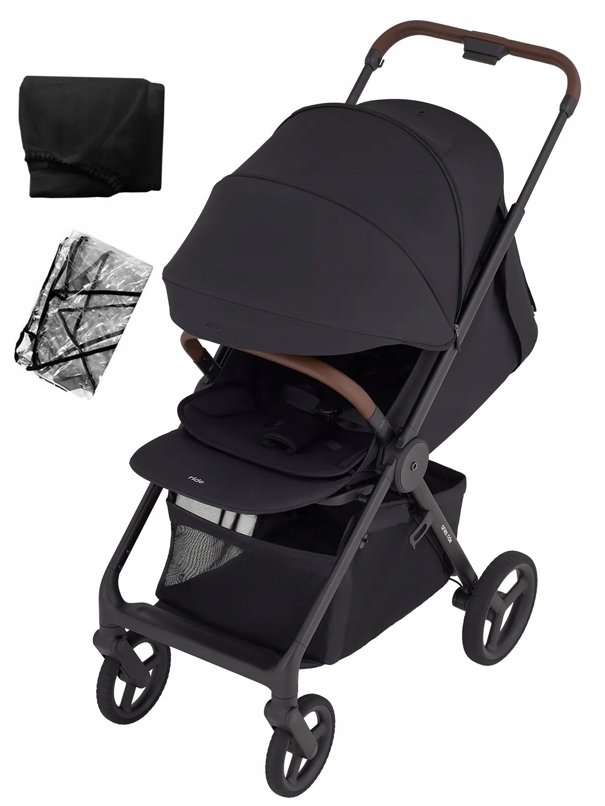 Anex Ride – wózek spacerowy – Dark folia i moskitiera