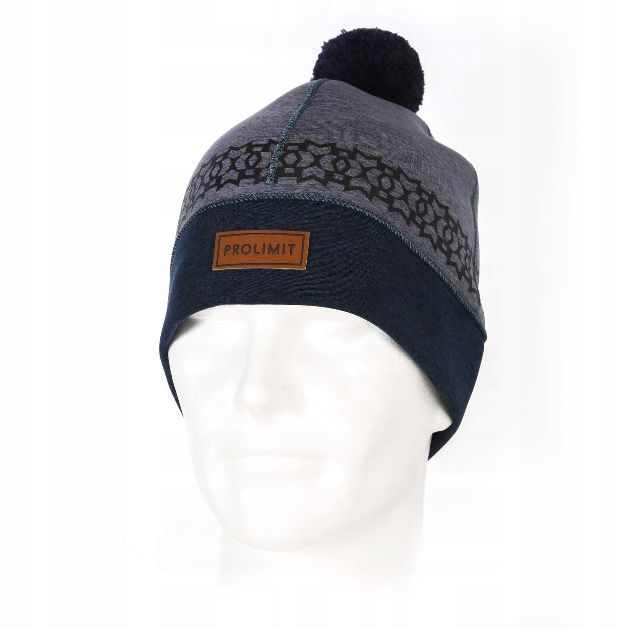 Czapka neoprenowa Prolimit PomPom Alloy/Blue M