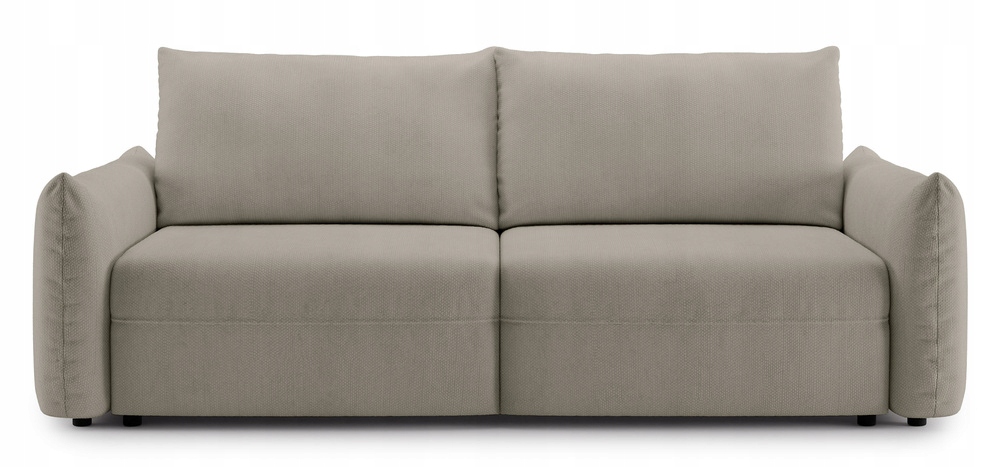 Rozkládací třímístná pohovka Theolla s úložným prostorem béžová žinylka