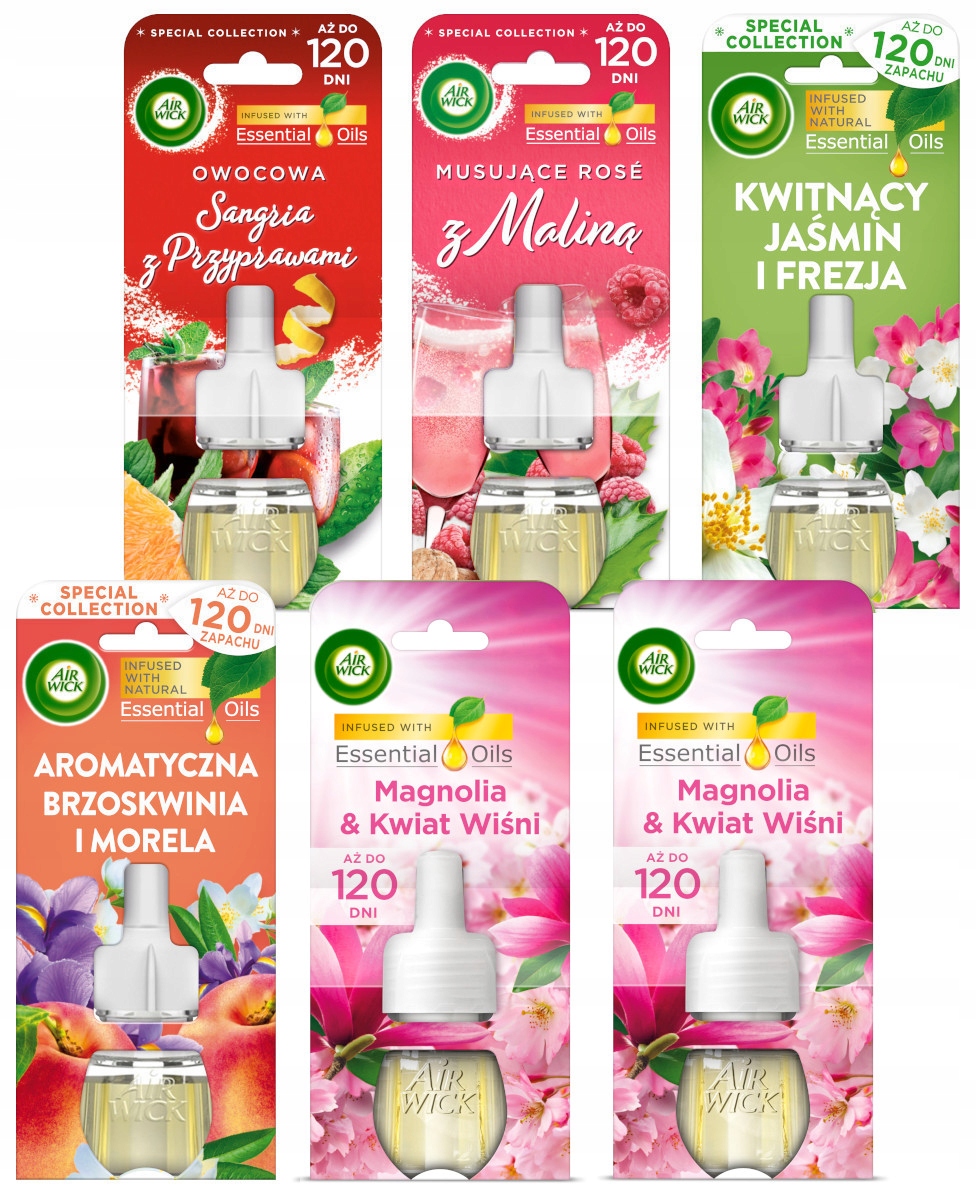 Levně Sada Air Wick elektrický osvěžovač vzduchu náhradní náplň 6 x 19 ml