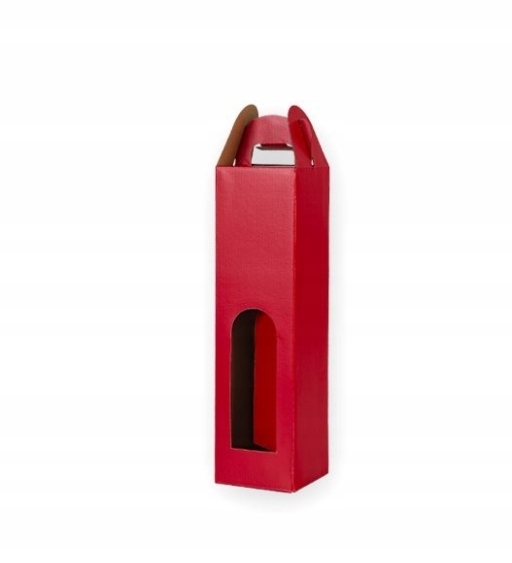 

Pudełko z Okienkiem na Wino Czerwone 95x95x405mm