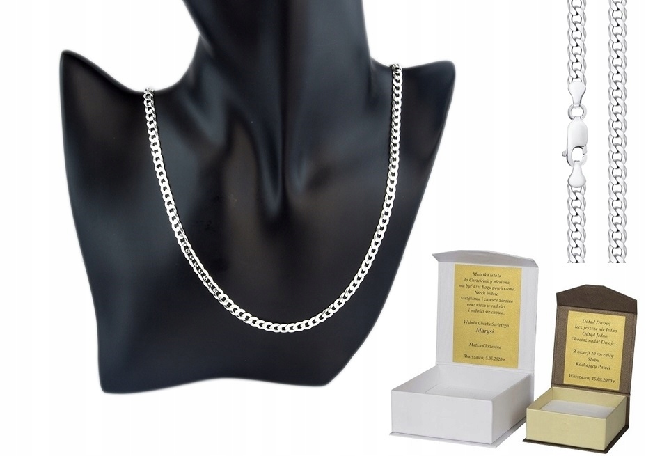 Stříbrný řetízek pánský pancr diamantový Dedikace Bonus 55 cm P1