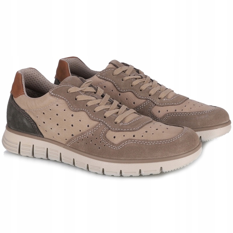 Pánské polobotky Imac 102140 30271/002 Nut/green béžová Kůže VEL..43