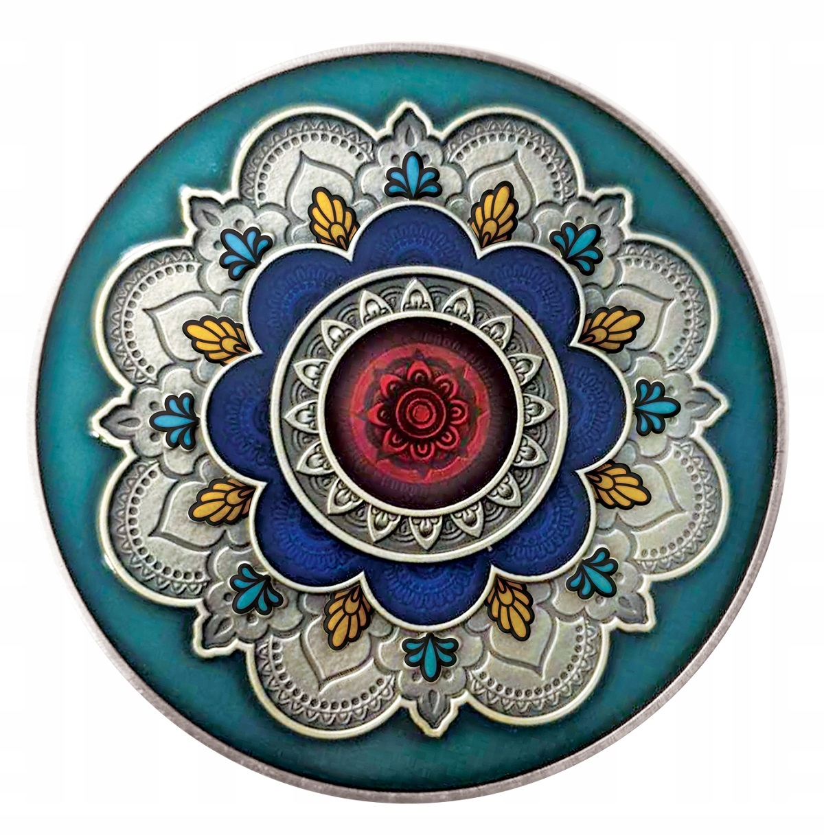 2000 Cfa, Mandala – koło życia, Srebrna moneta