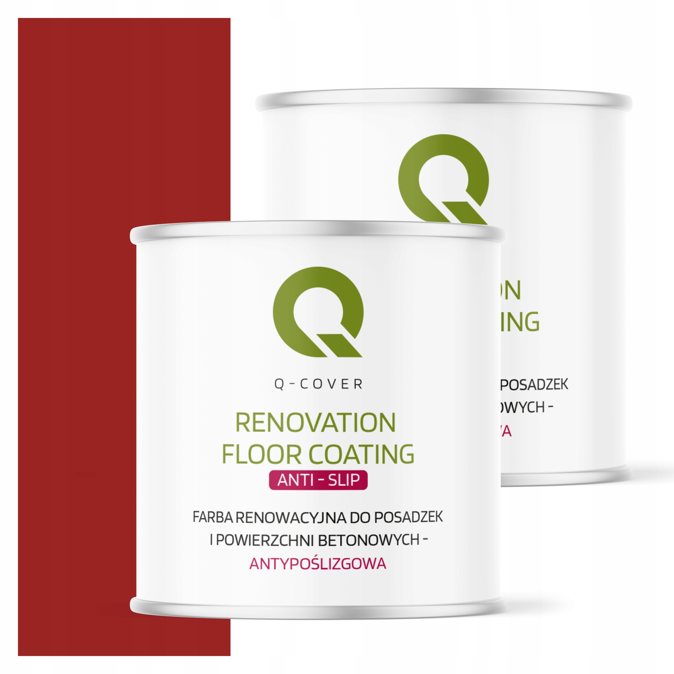 Protišmyková renovačná farba na betón 2,5 l červená signalizačná 3001 matná