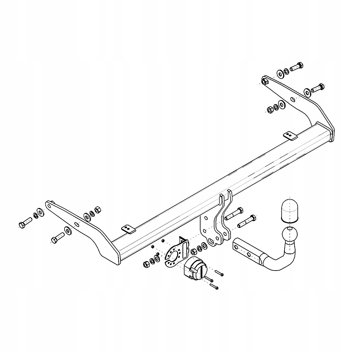 Hak holowniczy do Volkswagen T-Cross C11 Crossover 18-23 MODUŁ 13 PIN Nowy Producent Steinhof