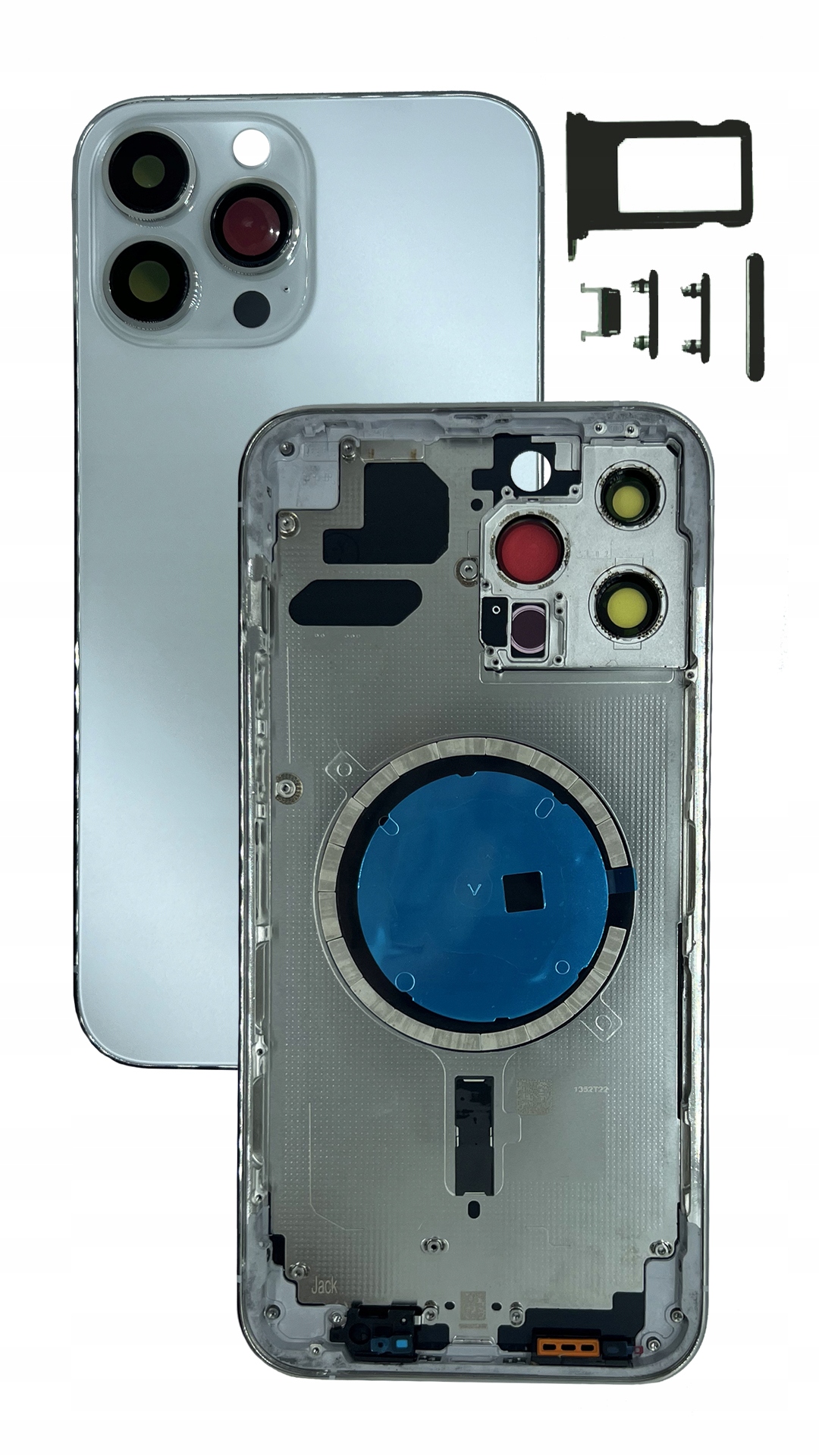 Kompletní pouzdro Bílé pro Apple iPhone 13 Pro Max, tělo rámeček