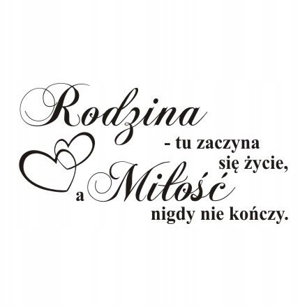 Napis na ścianę naklejka cytat Rodzina miłość 243