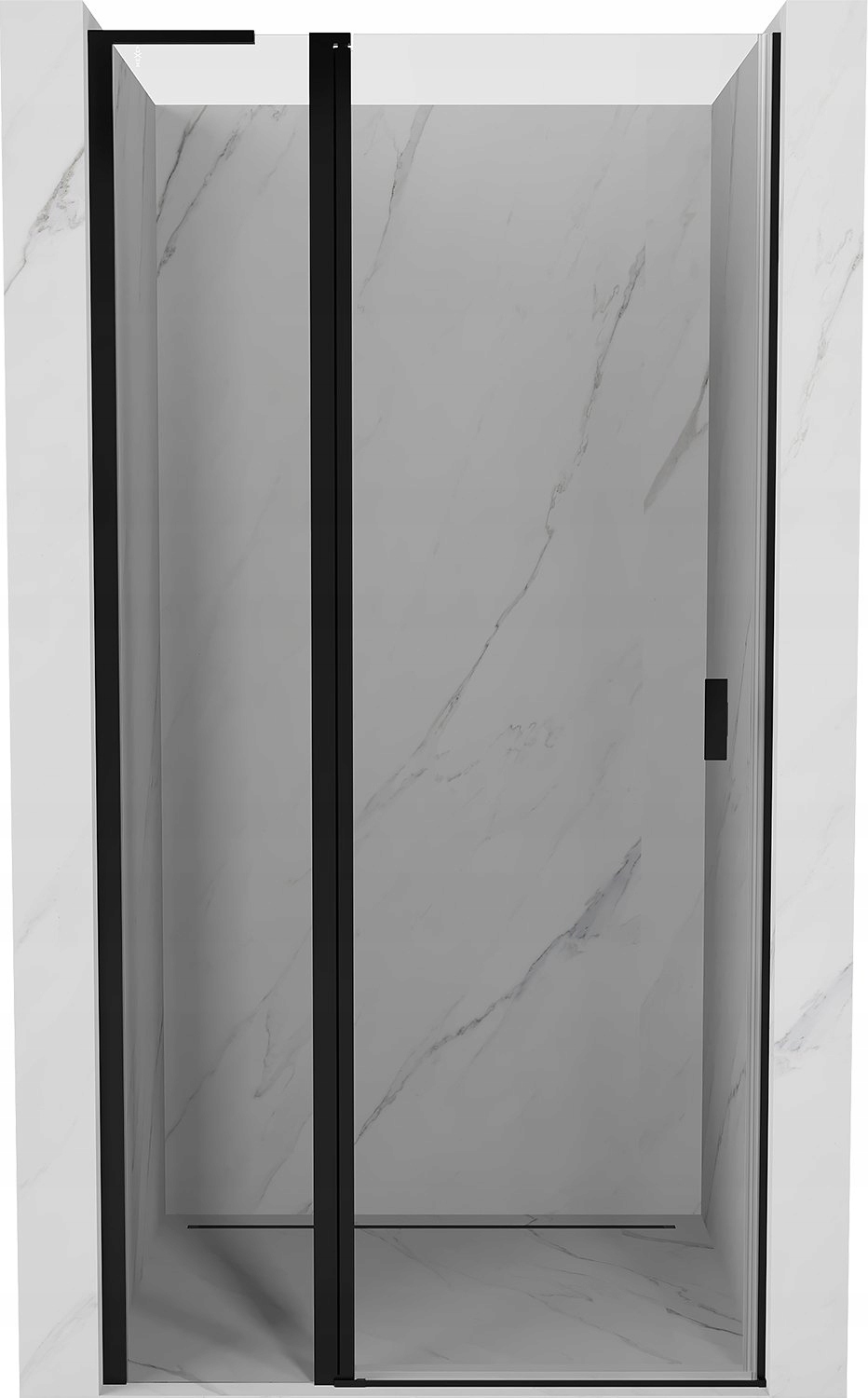 Mexen Mist L Drzwi Prysznicowe Uchylne 115 CM Transparent Czarne