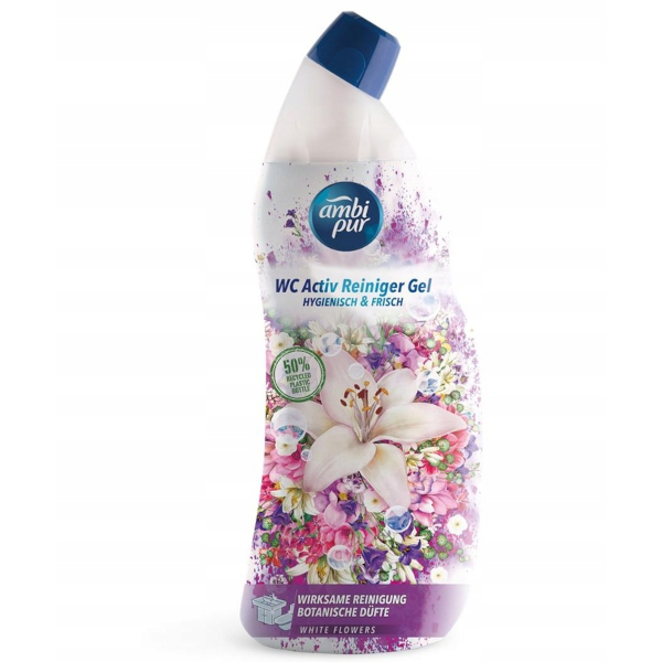 Levně 5x Ambi Pur Wc gel white flowers bílé květy 750 ml