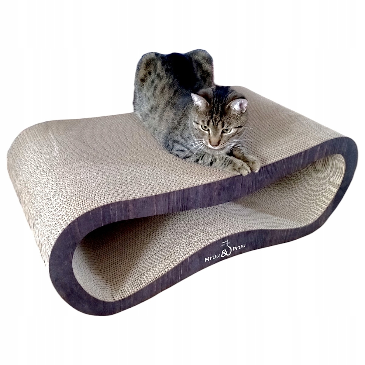 Levně Škrabadlo pro kočky hnědé XXL Leon |78x28x40 cm Mruu&Pruu