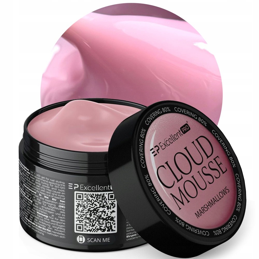 Excellent Pro Cloud Mousse Marshmallow Żel Budujący Róż 50 g