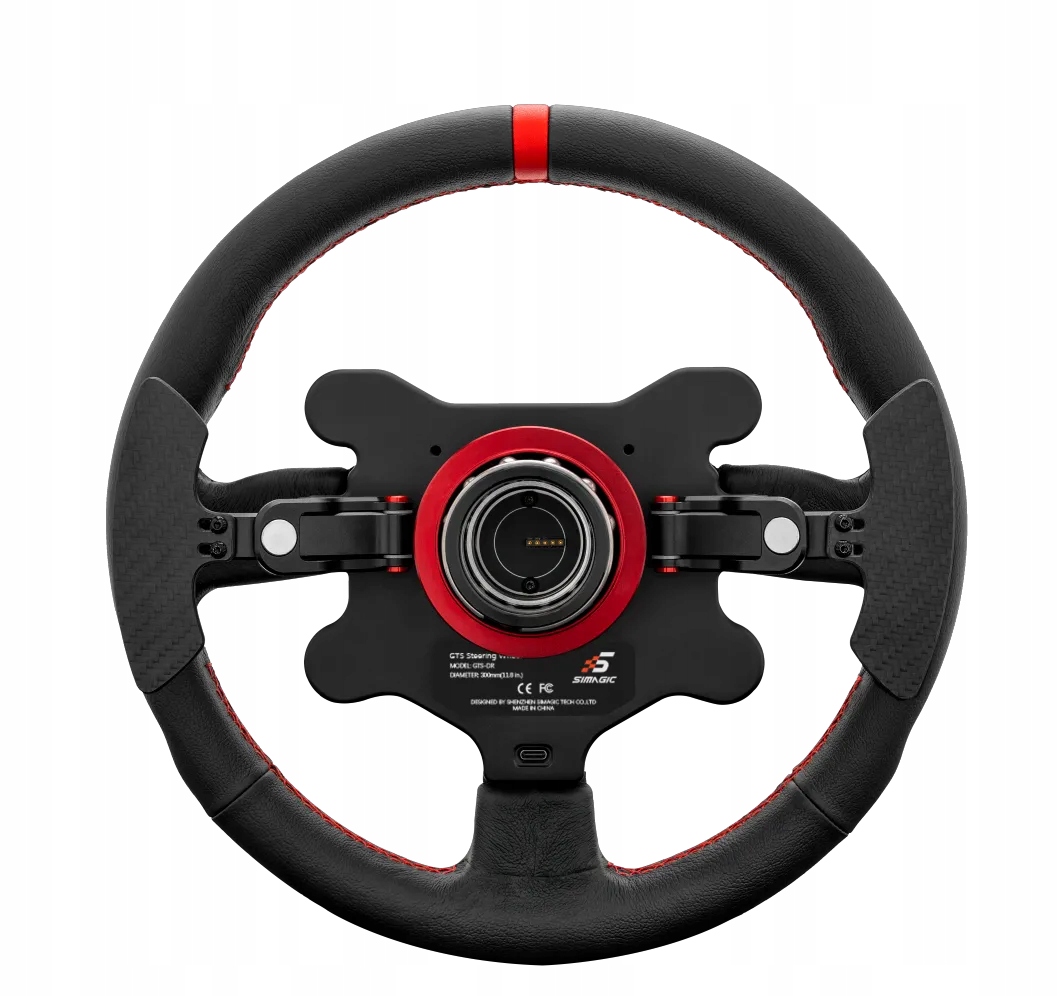 SIMAGIC Kierownica GT Sport 300mm, QR50, łopatki zmiany biegów, skóra, S201 — 5
