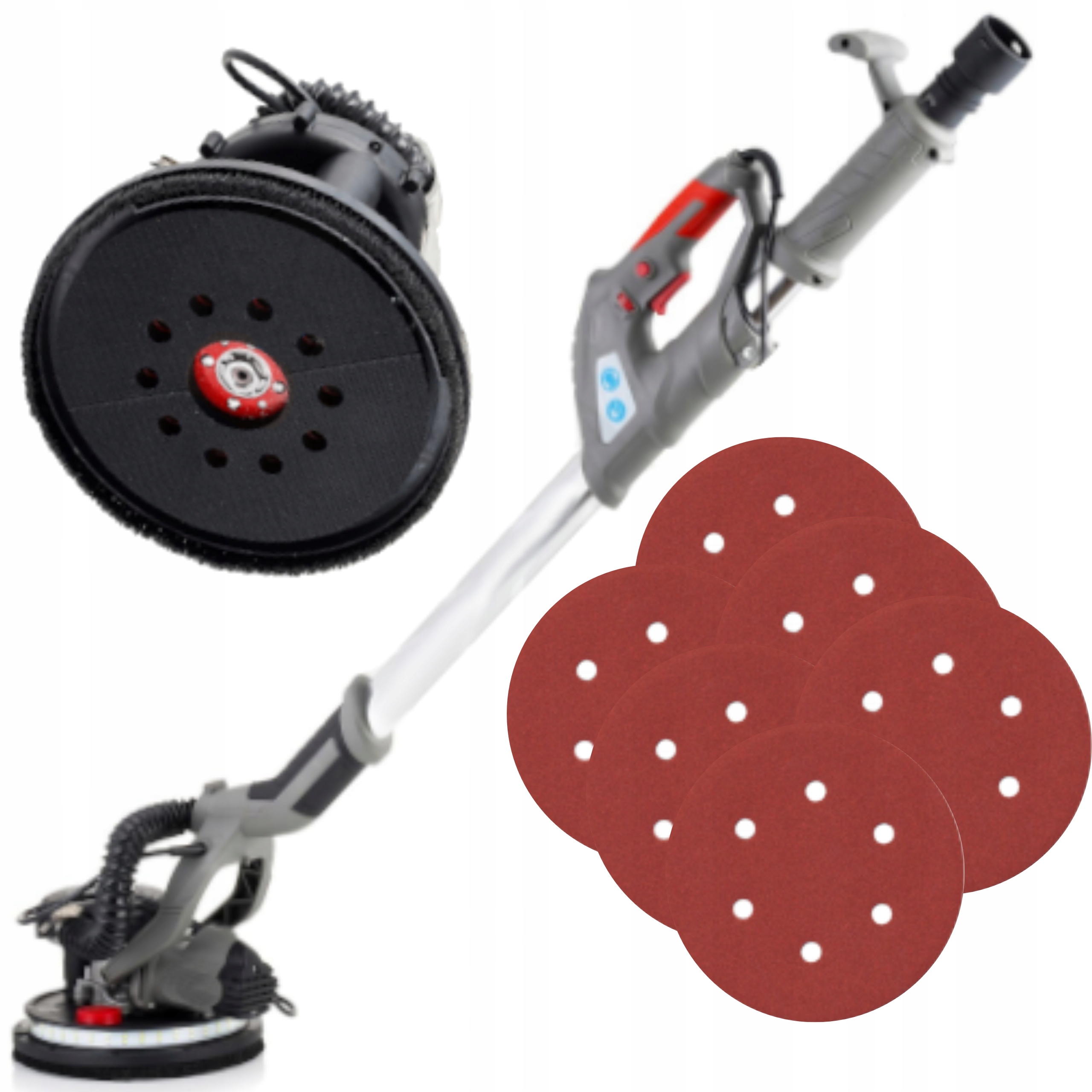 ШЛІФУВАЛЬНА МАШИНА GIRAFFE ДЛЯ ШТУКАТУРКИ, ПОВЕРХНІ ШТУКАТУРКИ 2000W LED БЕЗ ПИЛУ 225мм