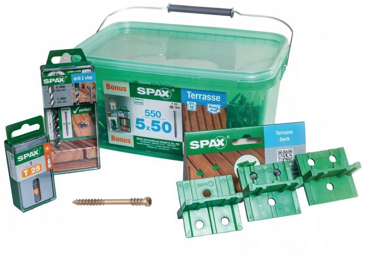 

Spax wkręty tarasowe A2 Stare złoto 5x50mm 550 Box