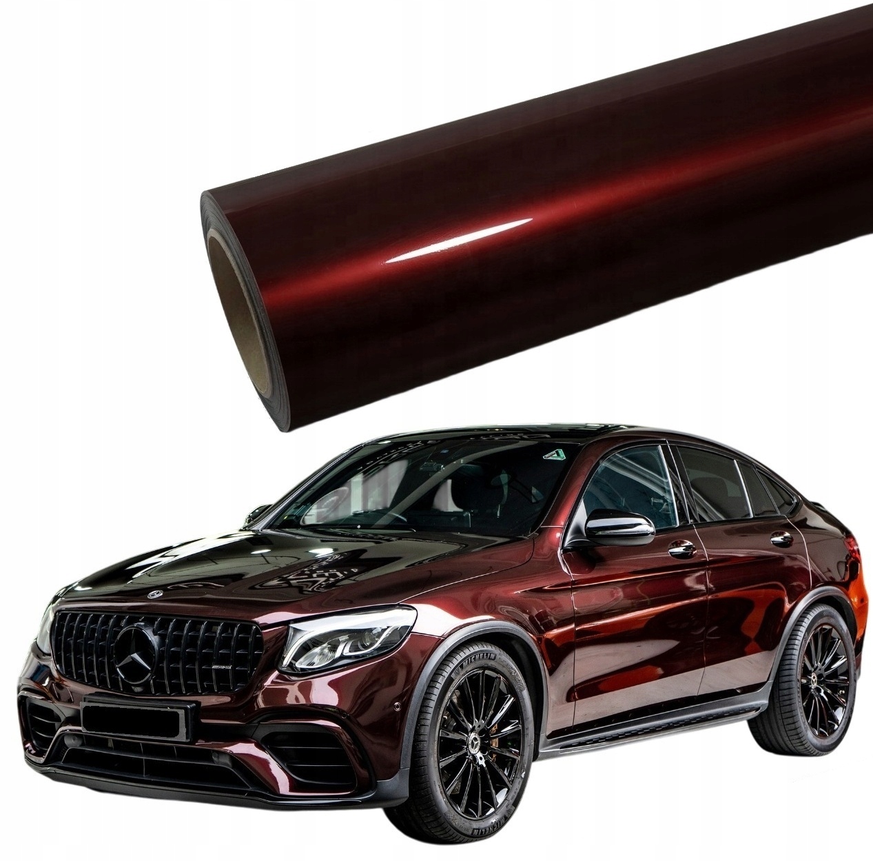 Fólie Červená Bordó Diamant Metallic 2m*152cm Lesk Pet Automobilová