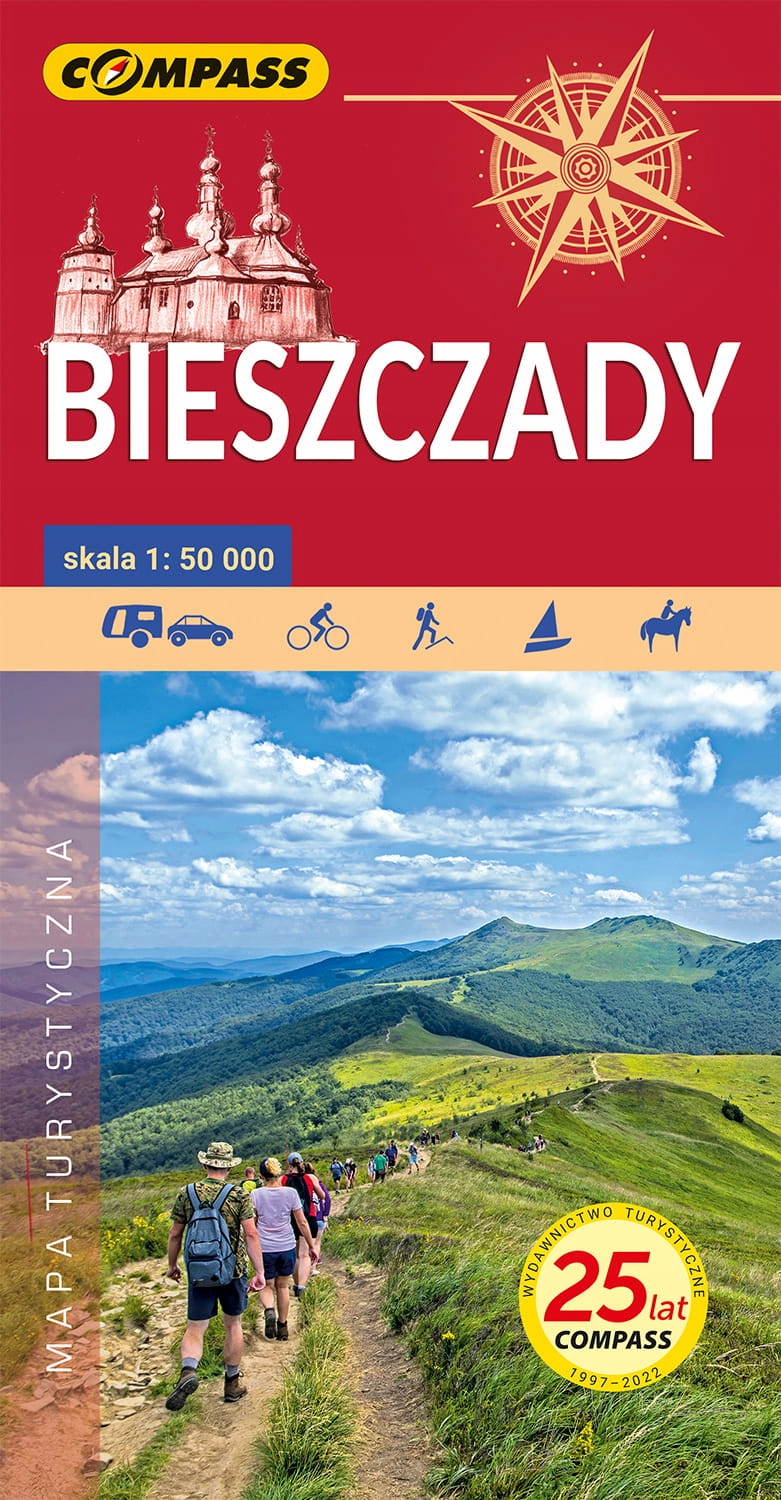 Compass papierowa mapa turystyczna Bieszczad-Zdjęcie-0