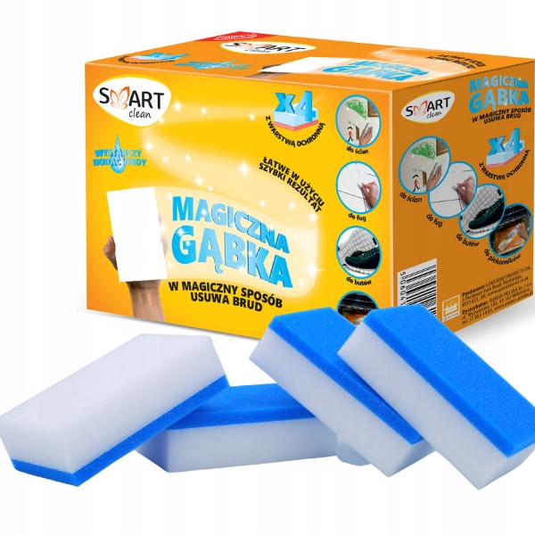 4X SMART Magiczna Gąbka z Warstwą Ochronną
