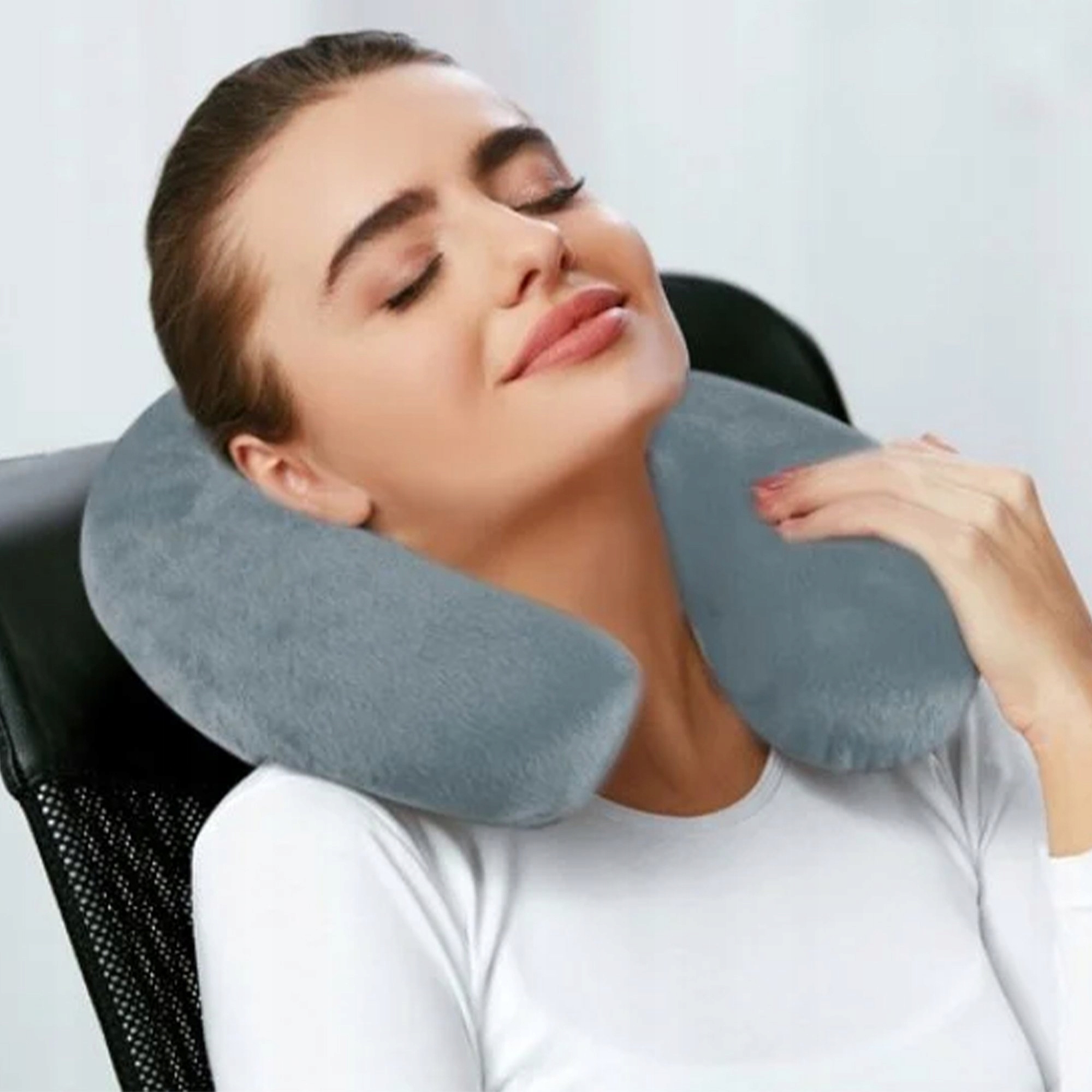 PODUSZKA PODRÓŻNA PIANKA MEMORY ROGAL NA SZYJĘ Model #6455