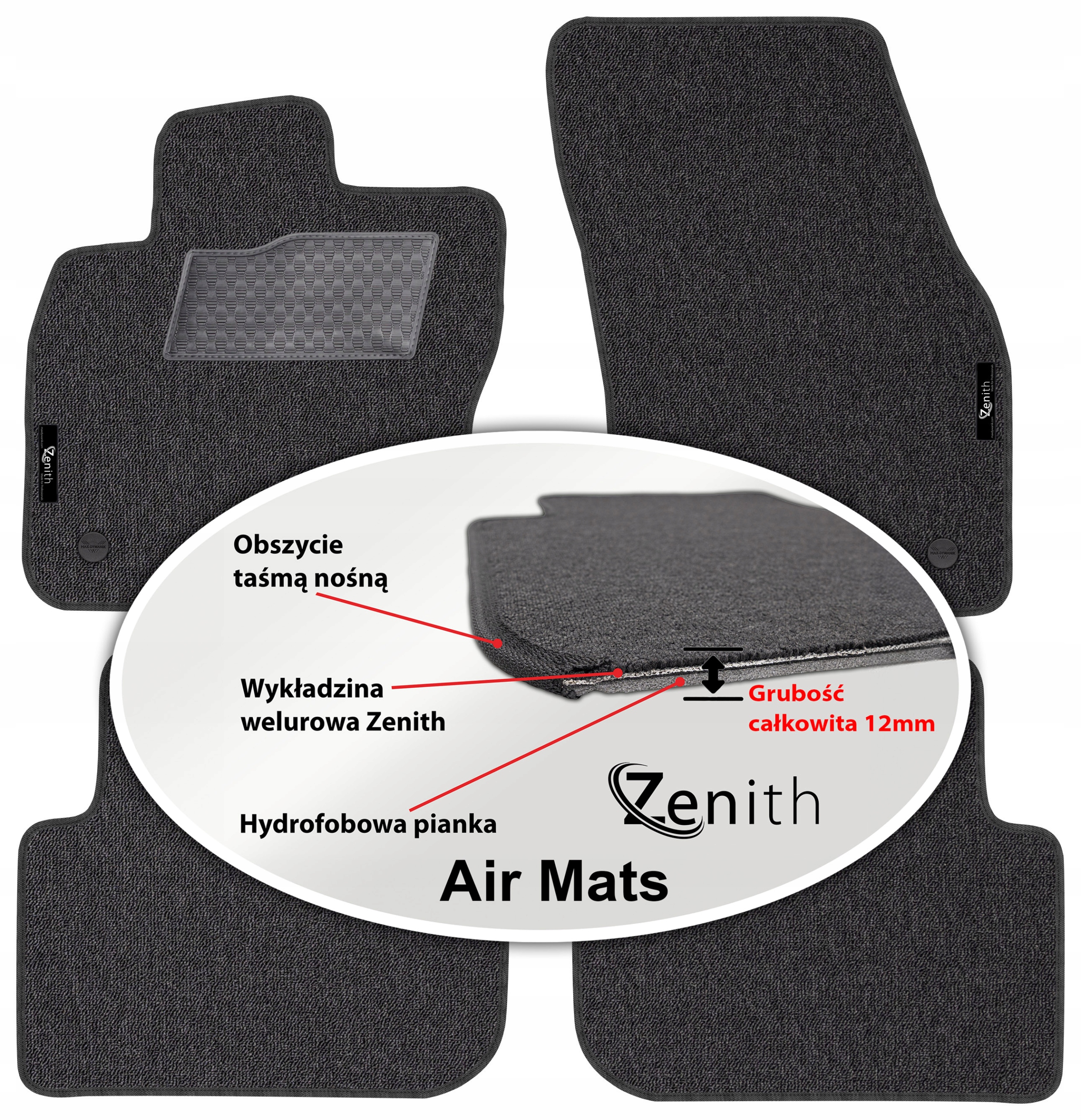 Vw Tiguan II 2016 Velúrové koberčeky do auta Zenith Air Mats