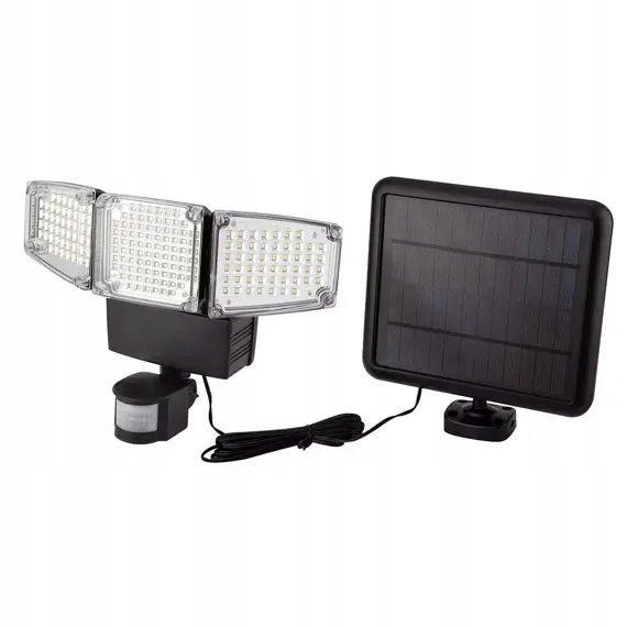 Neo reflektor Triple Led 1000lm, solárnu aku 3,7V/2*2,2Ah, senzor pohybu, 9
