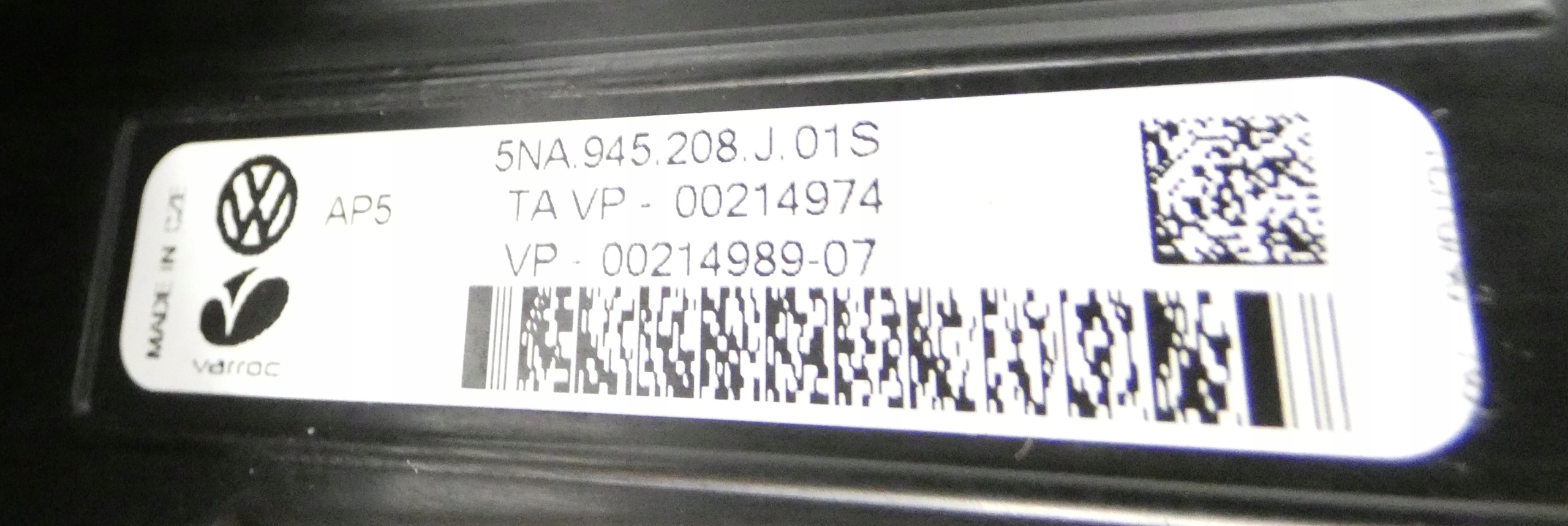 VW TIGUAN LIFT IQ LIGHT 2019- 5NA945208J LAMPA PRAWA TYŁ TYLNA LED Waga produktu z opakowaniem jednostkowym 10 kg