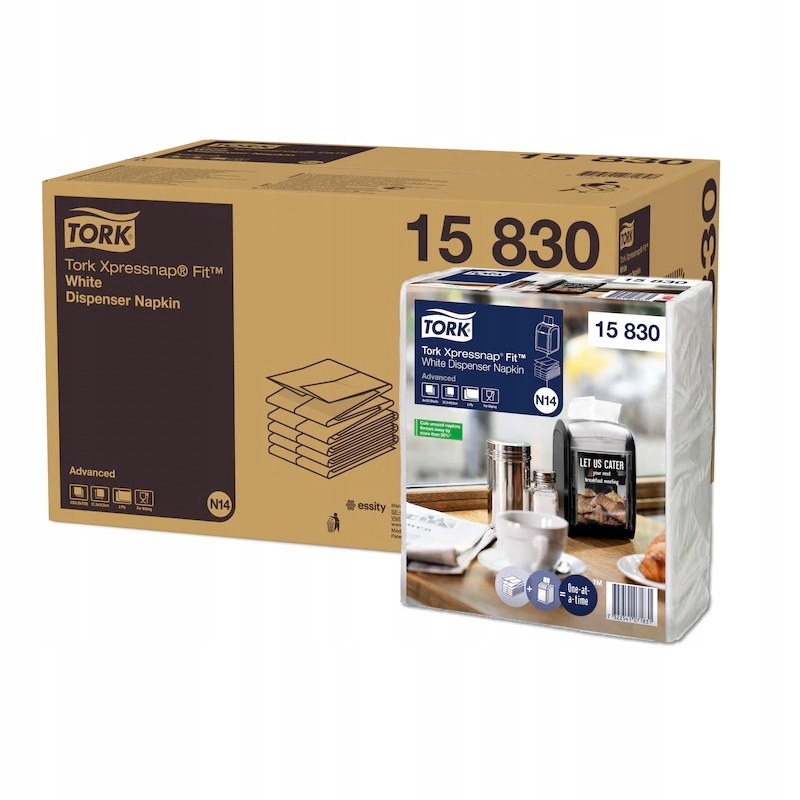 Tork 15830 Xpressnap Fit Serwetki dyspenserowe N14 EAN (GTIN) 7322541071879