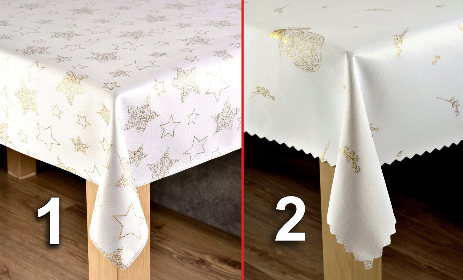 OBRUS ŚWIĄTECZNY 130X320 PLAMOODPORNY DWUSTRONNY Długość 320 cm