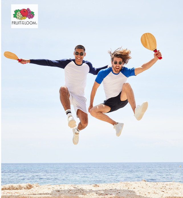 FRUIT of the LOOM T-Shirt Koszulka Kibica BIAŁO CZERWONA BASEBALL roz: 2XL Rozmiar XXL