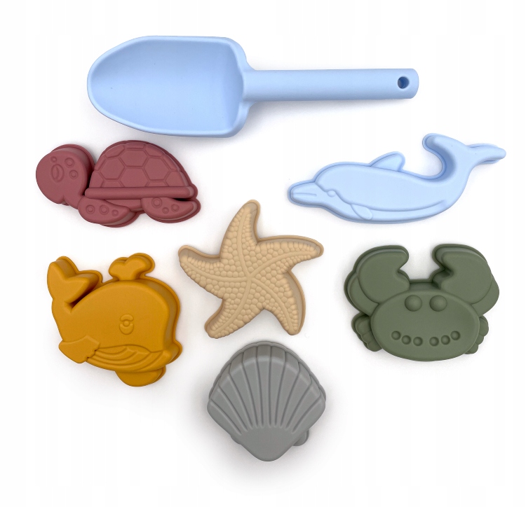 SILIKONOWE ZABAWKI DO PIASKOWNICY DO WODY NA PLAŻĘ WIADERKO+FOREMKI+ŁOPATKA Kod producenta ZABAWKI DO PIASKU PIASKOWNICY