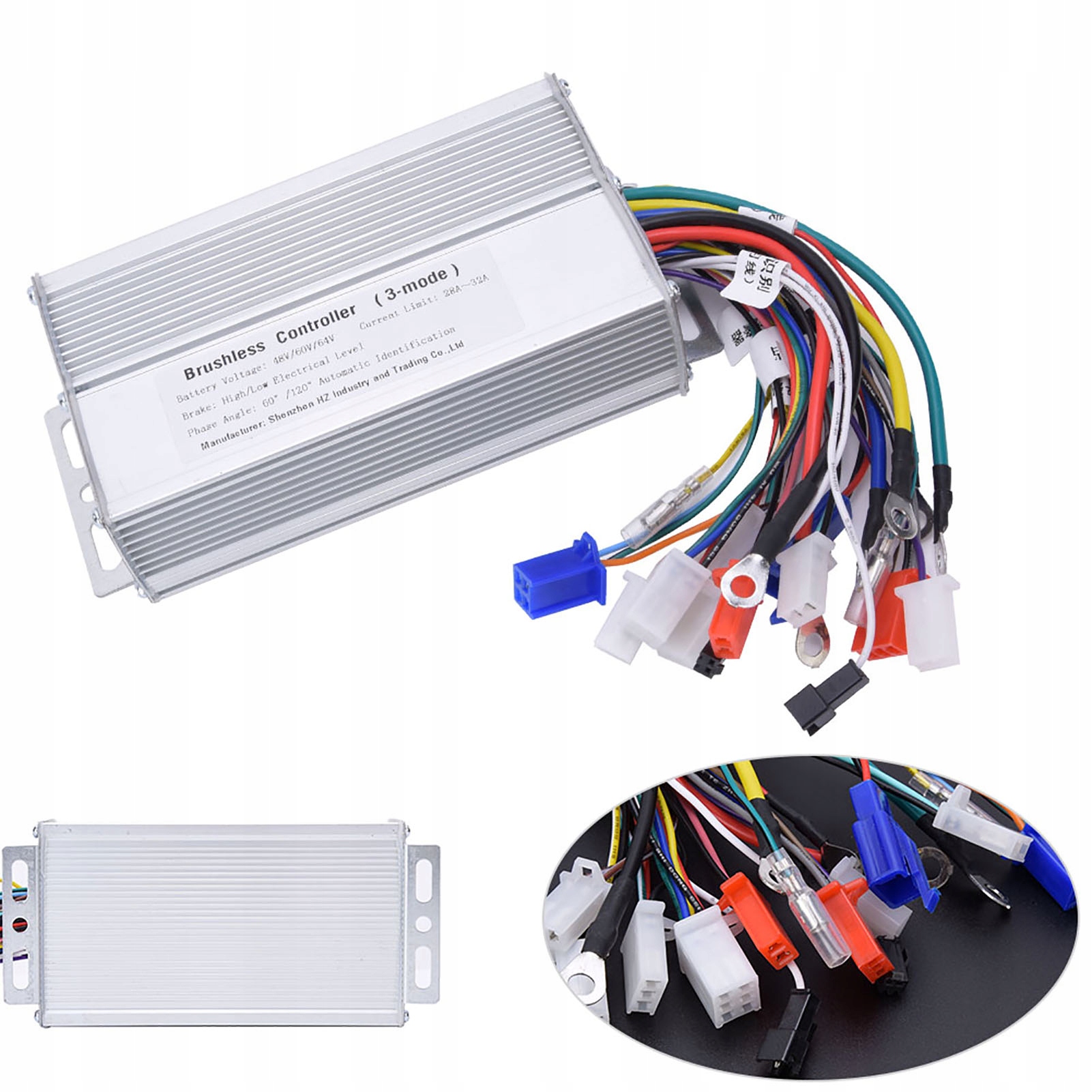 Jízdní Kolo Bezkartáčový Ovladač Řízení Motoru 48/60/64V 1000W-1500W