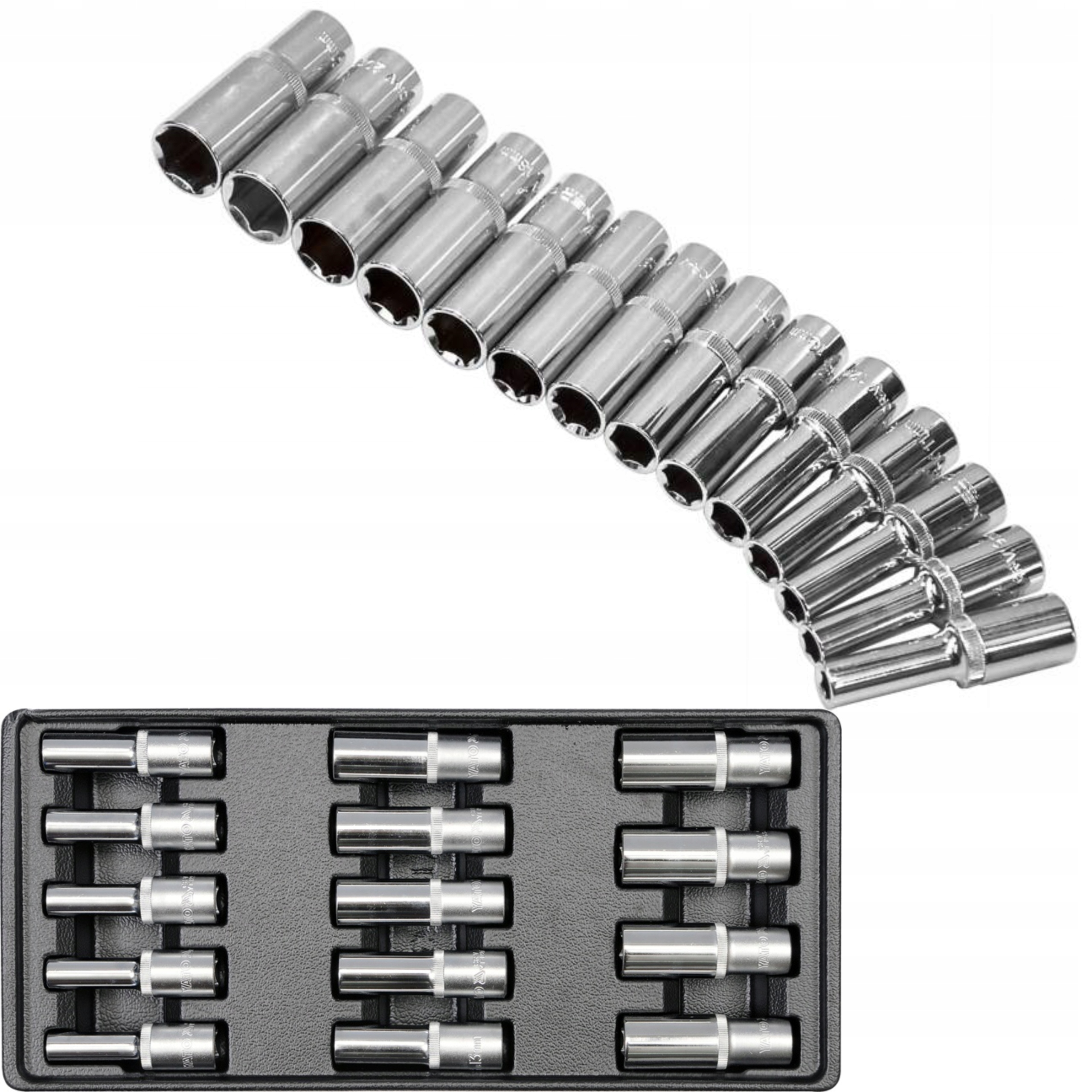 YATO картридж + колпачки длинные 8-21 мм 1/2 