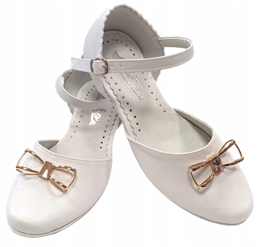

Buty Baleriny Komunijne Białe Miko R 36 W 24,00 CM